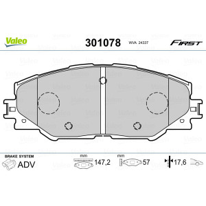VALEO 301078 Brake Pads Set Front for