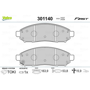VALEO 301140 Pastiglie freno Anteriore per