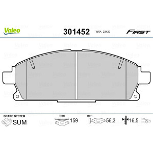 VALEO 301452 Pastiglie freno Anteriore per