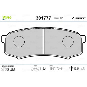 VALEO 301777 Klocki hamulcowe Tył dla