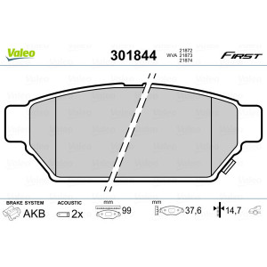 VALEO 301844 Brake Pads Set Rear for