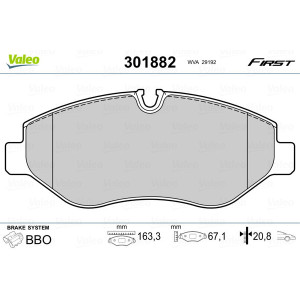 VALEO 301882 Pastillas de freno Delantero para