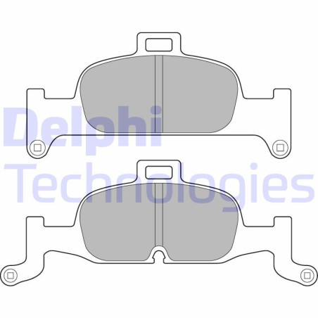 DELPHI LP3239 Brzdové platničky Predné pre