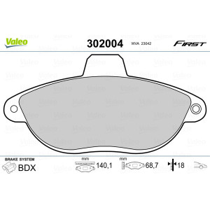 VALEO 302004 Pastillas de freno Delantero para