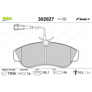 VALEO 302027 Pastiglie freno Anteriore per