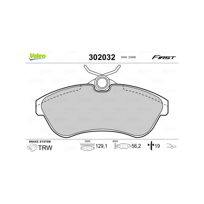 VALEO 302032 Plaquettes de frein Avant pour