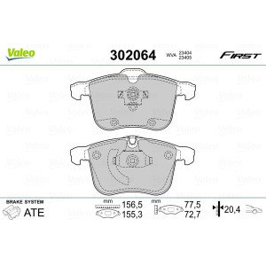 VALEO 302064 Plaquettes de frein Avant pour