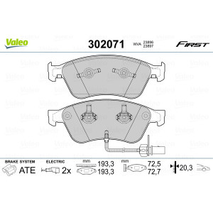 VALEO 302071 Pastiglie freno Anteriore per