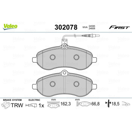 VALEO 302078 Bremsbeläge Vorne für