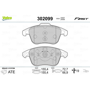 VALEO 302099 Pastiglie freno Anteriore per
