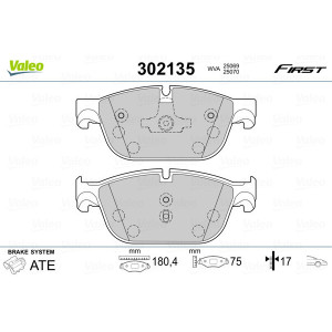 VALEO 302135 Pastiglie freno Anteriore per