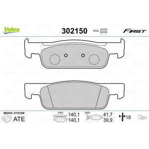 VALEO 302150 Plaquettes de frein Avant pour