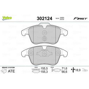 VALEO 302124 Pastillas de freno Delantero para