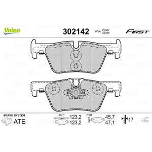 VALEO 302142 Plaquettes de frein Arrière pour