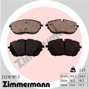 ZIMMERMANN 22218.185.2 Pastillas de freno Delantero para