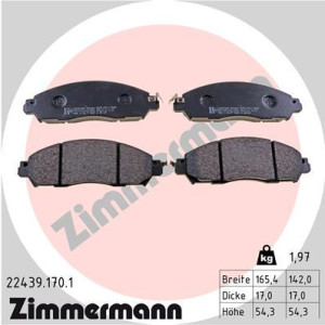 ZIMMERMANN 22439.170.1 Brzdové platničky Predné pre