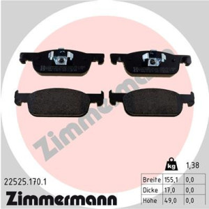 ZIMMERMANN 22525.170.1 Plaquettes de frein