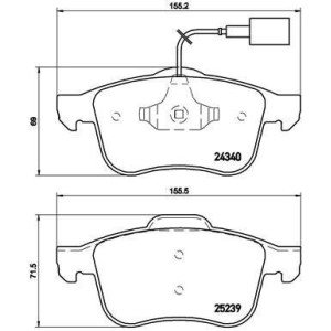 BREMBO P 23 132 Pastillas de freno delantero para Giulietta Dart