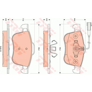Pastillas de freno Delantero para Alfa Romeo Giulietta TRW GDB1880
