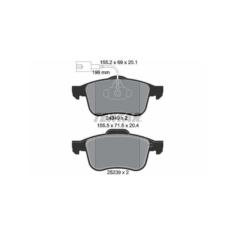 TEXTAR 2434001 Brake Pads Set Front for Giulietta Dart
