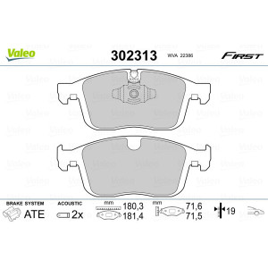 VALEO 302313 Pastillas de freno Delantero para