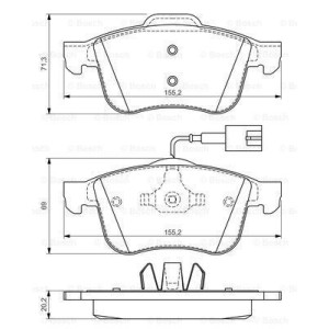 Pastiglie freno Anteriore per Alfa Romeo Giulietta BOSCH 0 986 494 465