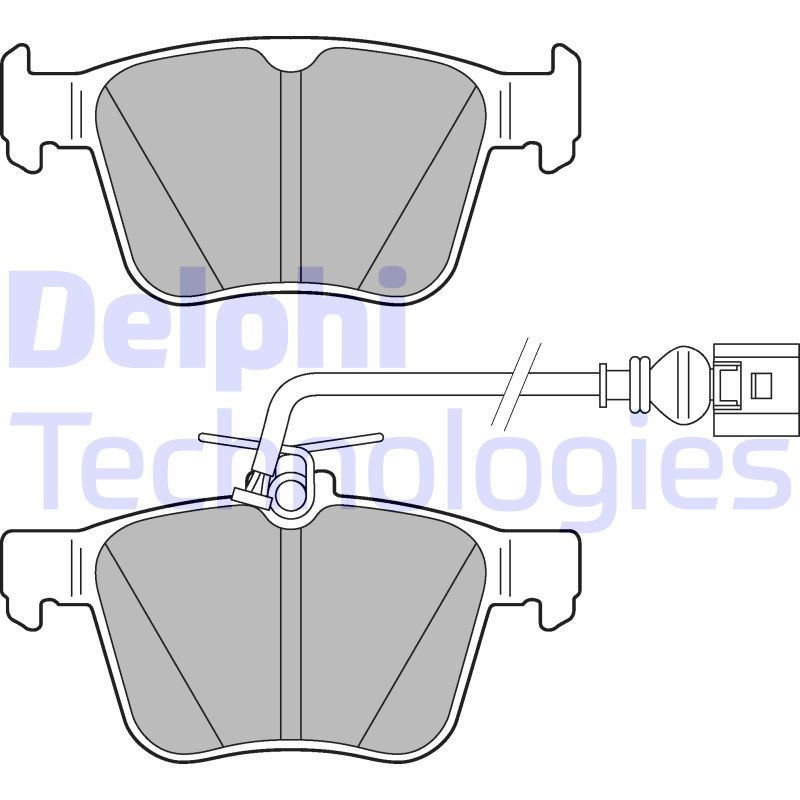 DELPHI LP3267 Pastiglie freno Posteriore per