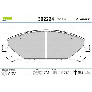 VALEO 302224 Plaquettes de frein Avant pour