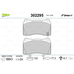 VALEO 302295 Brake Pads Set Front for