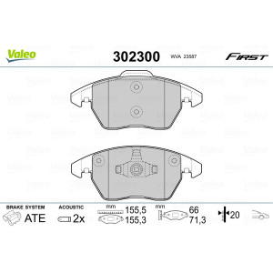 VALEO 302300 Pastillas de freno Delantero para
