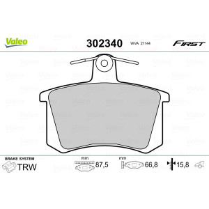 VALEO 302340 Pastiglie freno Posteriore per