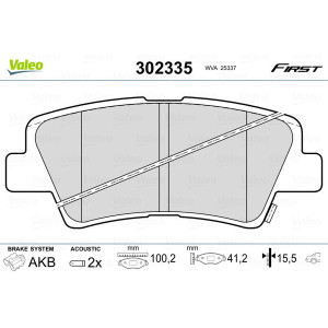 VALEO 302335 Brzdové platničky Zadné pre