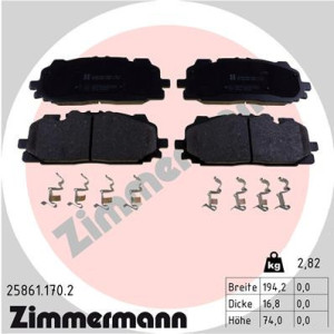 ZIMMERMANN 25861.170.2 Pastiglie freno