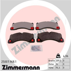 ZIMMERMANN 25007.968.1 Brake Pads Set Front for