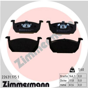 ZIMMERMANN 22631.175.1 Pastiglie freno Anteriore per