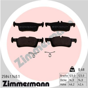ZIMMERMANN 25841.140.1 Brake Pads Set Rear for