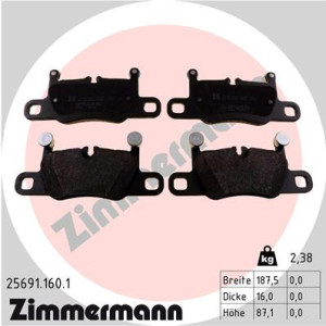ZIMMERMANN 25691.160.1 Pastiglie freno Posteriore per