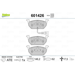 VALEO 601426 Plaquettes de frein Avant pour