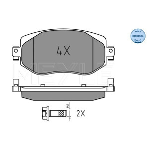 MEYLE 025 226 1019 Bremsbeläge Vorne für Renault Megane