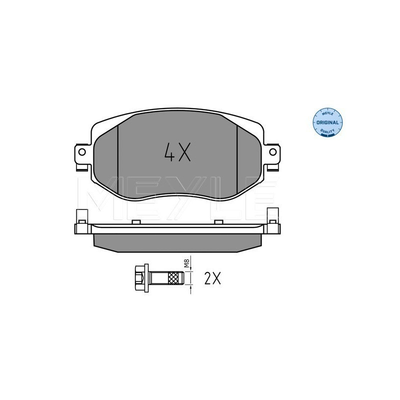 MEYLE 025 226 1019 Pastiglie freno anteriore per Renault Megane