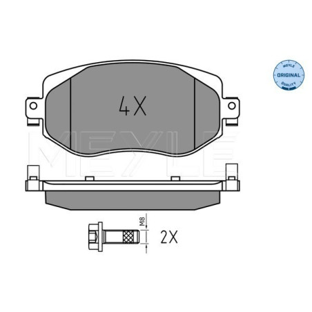 MEYLE 025 226 1019 Klocki hamulcowe przód dla Renault Megane