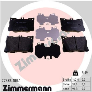 ZIMMERMANN 22586.180.1 Klocki hamulcowe Przód dla