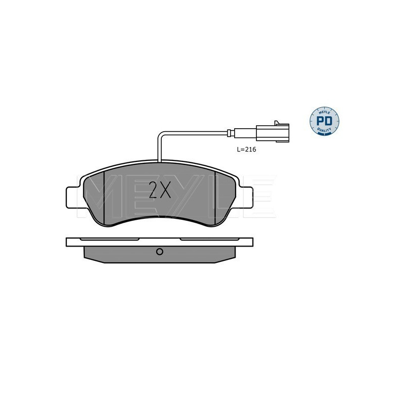 MEYLE 025 220 4119/PD Pastillas de freno trasero para Boxer JUMPER Ducato Movano