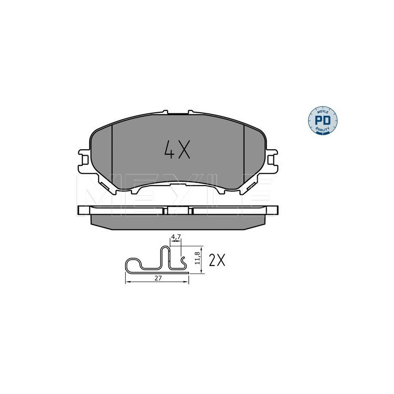 MEYLE 025 220 6518/PD Plaquettes de frein avant pour Qashqai Kadjar X-Trail Koleos