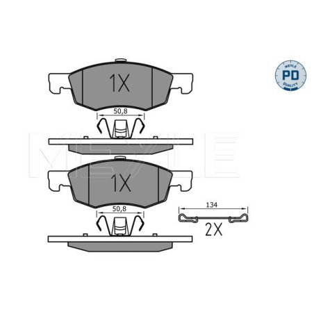 MEYLE 025 221 4317/PD Brake Pads Set Front for Corsa Corsavan