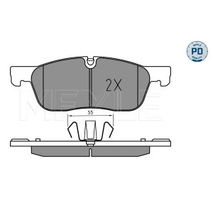 MEYLE 025 221 4519/PD Brzdové platničky predné pre XF Discovery E-Pace XE F-Pace