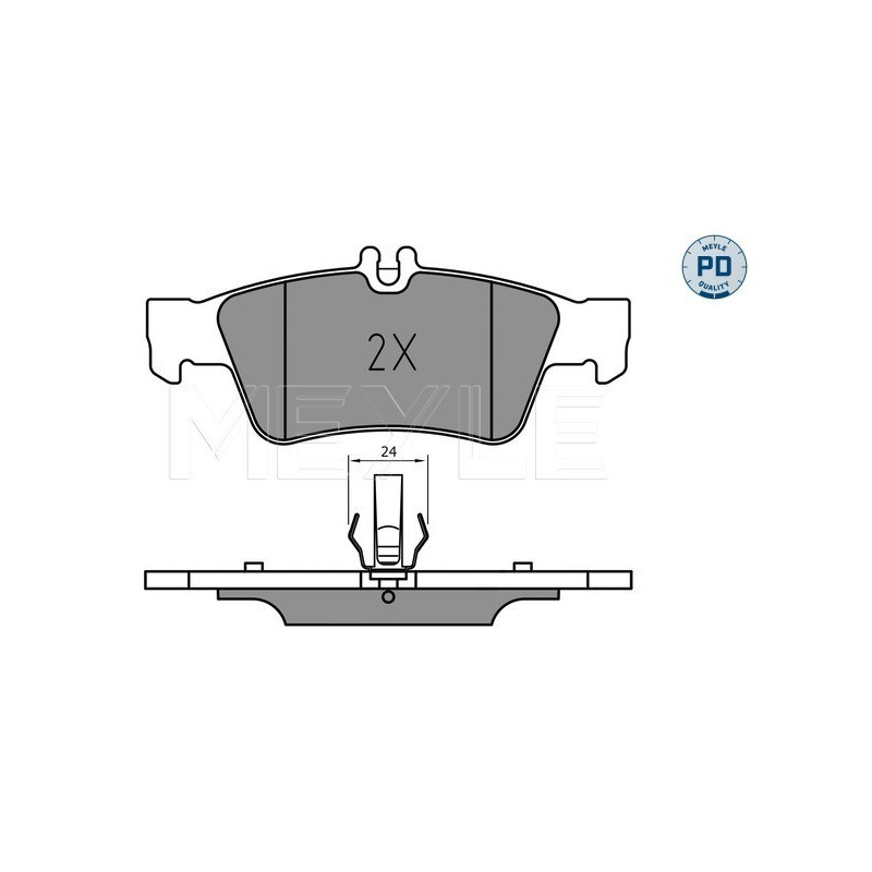 MEYLE 025 233 3516/PD Brake Pads Set Rear for Mercedes E CLS
