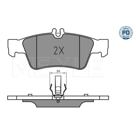 MEYLE 025 233 3516/PD Brake Pads Set Rear for Mercedes E CLS