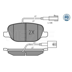 MEYLE 025 238 1118/PD Plaquettes de frein arrière pour Alfa Giulietta