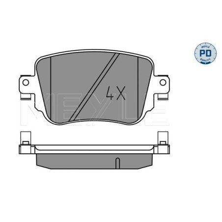 MEYLE 025 251 0917/PD Pastiglie freno posteriore per Leon Caddy Passat Octavia A1 Q3 Alhambra Sharan